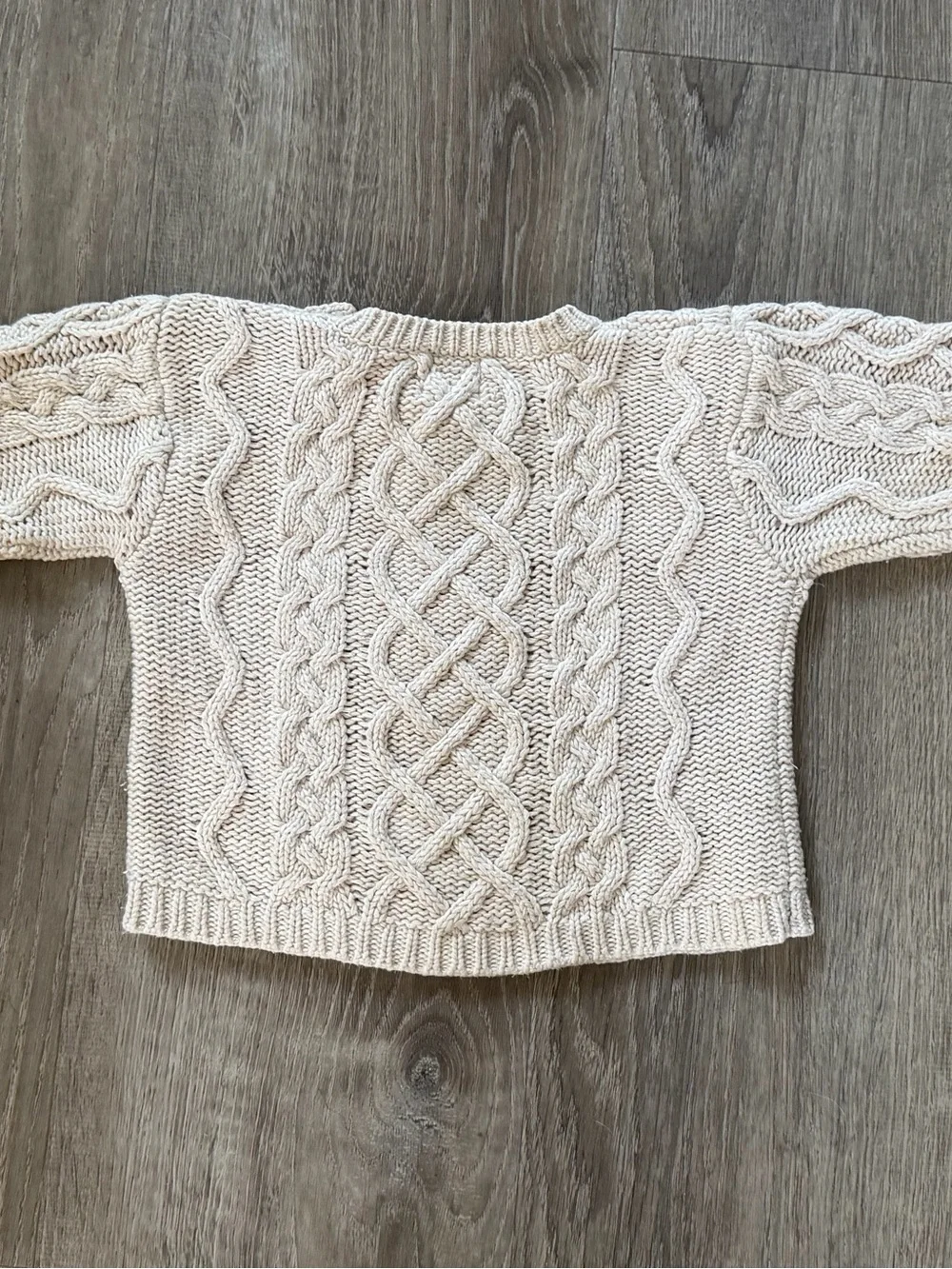Baby Gap Neutral Cream Cable Knit Baby Cotton Sweater